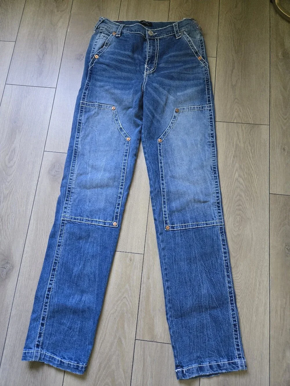 True Religion Big T Sarah Straight Fit Blue High Rise Jeans Size 28 - Picture 2 of 10